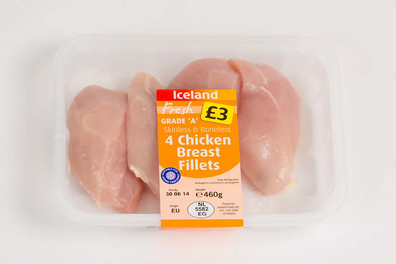 Iceland Class A Fresh Chicken Breast Fillets Skinless & Boneless